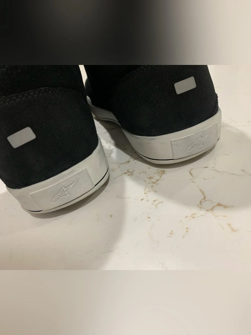 Alpinestars Black High-Top Skate Sneakers with White Logo